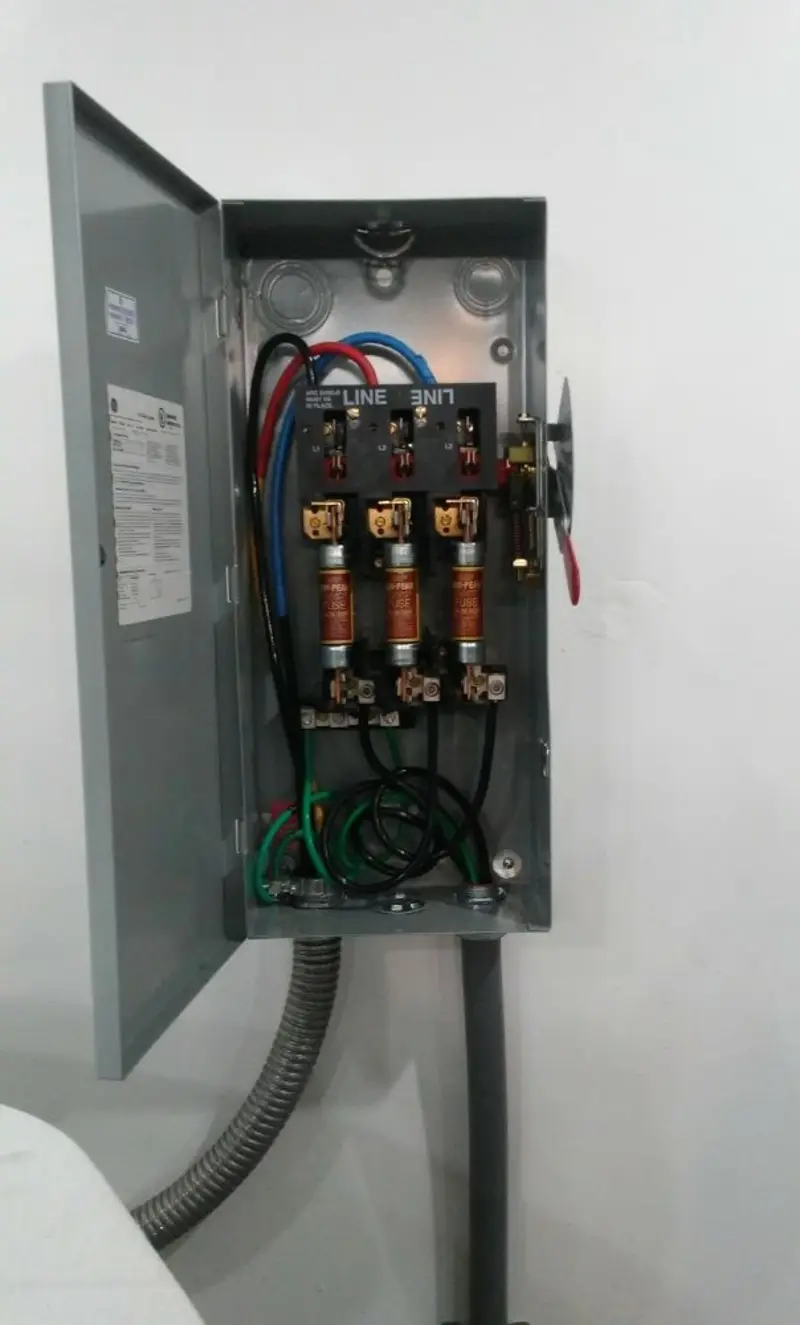 Three-phase disconnect switch installed for Electrical Wiring & Rewiring in Marina